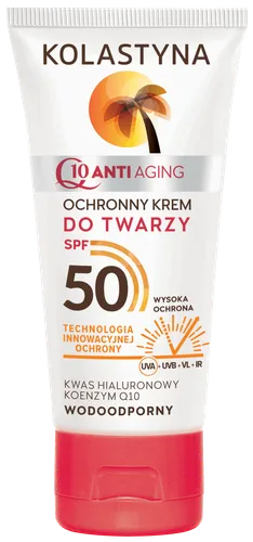 Kolastyna Q10 anti-aging, Krem ochronny do twarzy  SPF 50