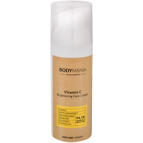 Stara Mydlarnia Body Mania, Vitamin C Brightening Face Cream (Rozjaśniający  krem do twarzy z witaminą C)