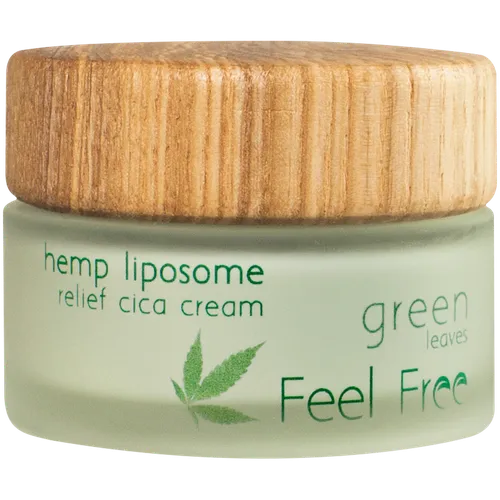 Feel Free Green Leaves, Hemp Relief Cica Cream (Lekki krem nawilżający do twarzy)