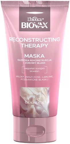 L'biotica Biovax Glamour, Reconstructing Therapy, Maska do włosów zniszczonych, łamliwych i pozbawionych blasku
