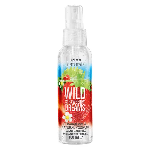 Avon Naturals, Wild Strawberry Dreams, Scented Spritz (Pachnąca mgiełka do ciała `Truskawka`)