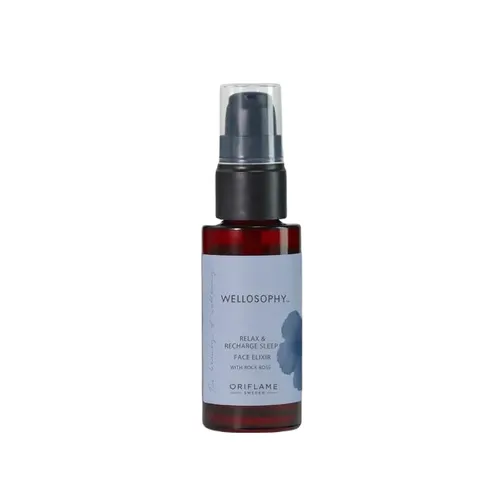 Oriflame Wellosophy, Relax & Recharge Sleep Face Elixir (Kojący eliksir do twarzy  na noc)