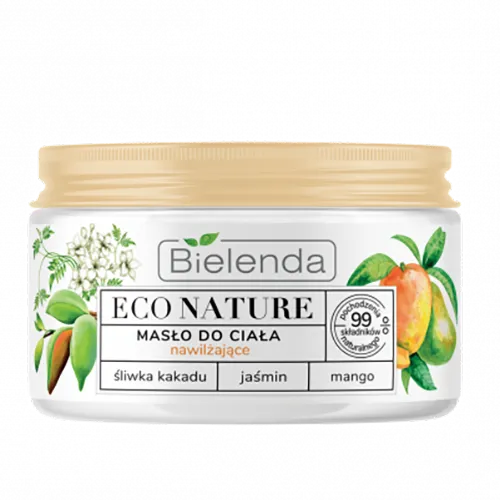 Bielenda Eco Nature, Nawilżające masło do ciała   `Śliwka kakadu + jaśmin + mango`