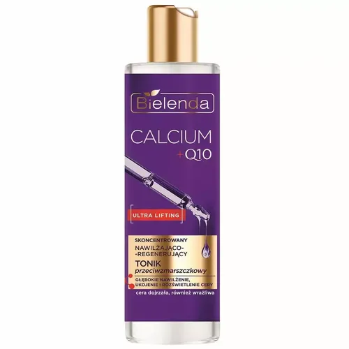 Bielenda Calcium + Q10, Skoncentrowany nawilżająco-regenerujący tonik przeciwzmarszczkowy