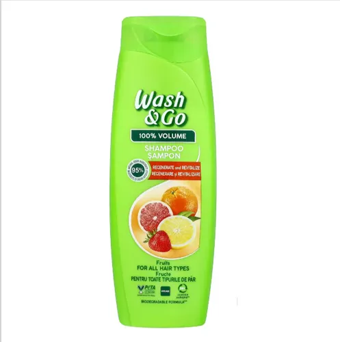 Wash & Go 100 % Volume, Fruits, Shampoo (Szampon do włosów owocowy)
