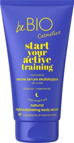 beBIO Start Your Active Training, Naturalne nocne serum eksfoliujące do ciała