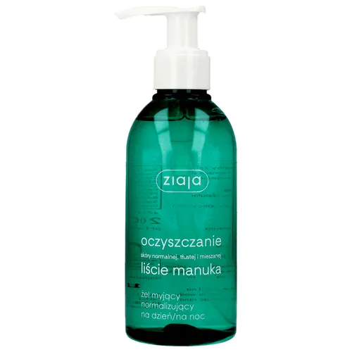 Ziaja Oczyszczanie - Liście Manuka, Żel myjący normalizujący na dzień / na noc