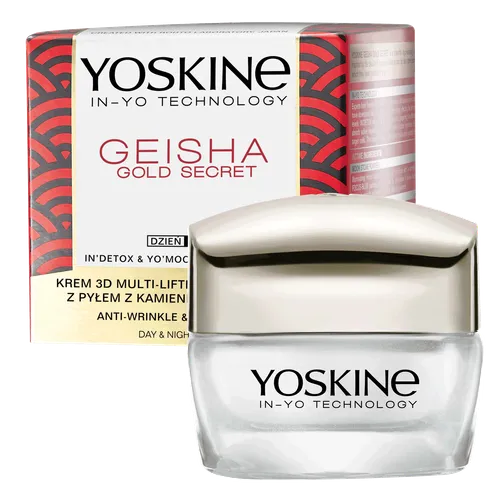 Yoskine Geisha Gold Secret, Krem 3D multi-lifting na zmarszczki na dzień i na noc  z pyłem z kamienia księżycowego