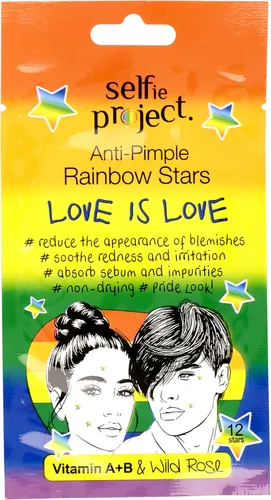 Selfie Project Love Is Love, Anti-Pimple Rainbow Stars (Tęczowe gwiazdki punktowe na niedoskonałości)