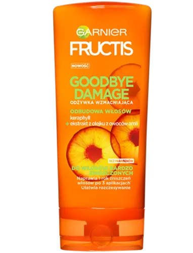 Garnier Fructis, Goodbye Damage, Odżywka wzmacniająca do włosów bardzo zniszczonych (stara wersja)