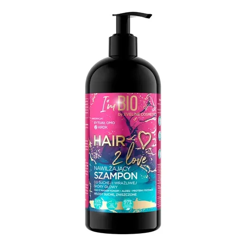 Eveline Cosmetics I'm Bio Hair 2 Love, Nawilżający szampon do suchej i wrażliwej skóry głowy