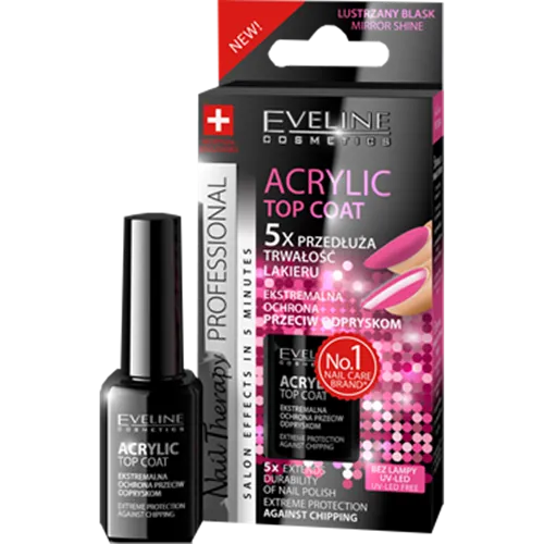 Eveline Cosmetics Acrylic Gel, Top Coat (Lakier nawierzchniowy z efektem akrylu)