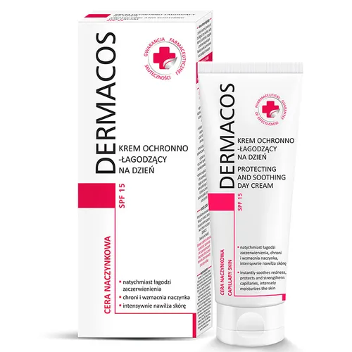 Dermacos Anti Redness, Krem ochronno - łagodzący SPF15