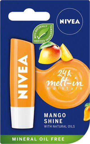 Nivea Mango Shine 24h Melt-in Moisture, Pielęgnująca pomadka do ust - 1