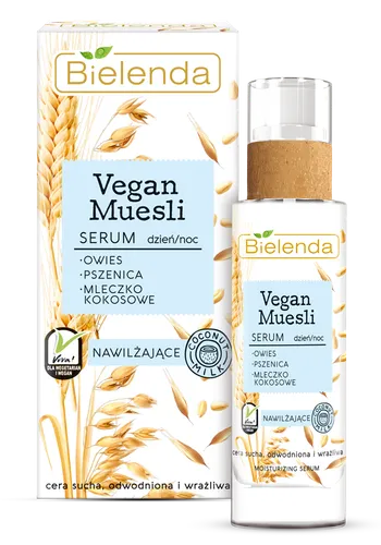 Bielenda Vegan Muesli, Nawilżające serum do twarzy `Owies, pszenica, mleczko kokosowe` - 1
