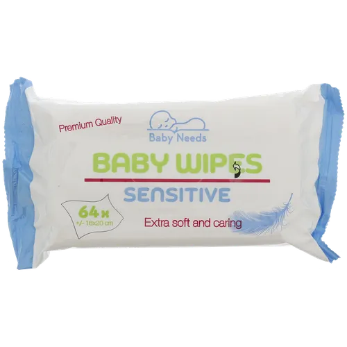 Action Baby Needs, Baby Wipes Sensitive (Chusteczki nawilżane dla niemowląt  do skóry wrażliwej)