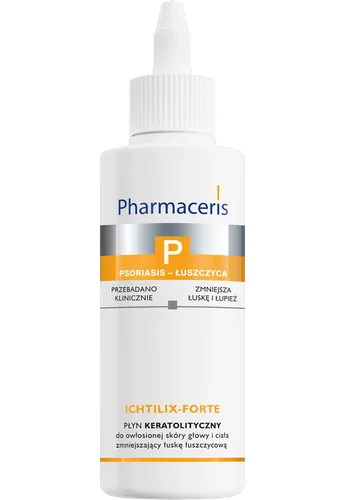 Pharmaceris P-Psoriasis, Łuszczyca, Ichtilix-Forte, Płyn keratolityczny do owłosionej skóry głowy i ciała