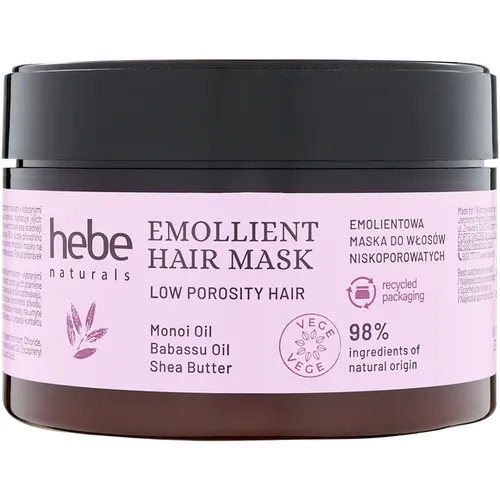 Hebe Naturals, Emolientowa maska do włosów niskoporowatych