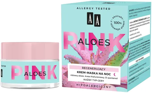AA Pink Aloes, Regenerujący krem-maska na noc