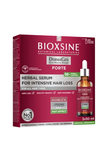 Bioxsine DermaGen, Forte Herbal Serum for Intensive Hair Loss (Serum przeciw silnemu wypadaniu włosów)