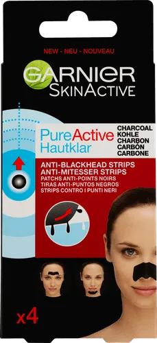 Garnier SkinActive, PureActive Kohle Hautklar Anti-Mitesser Strips (Czysta Skóa Aktywny Węgiel, Plastry przeciw zaskórnikom)