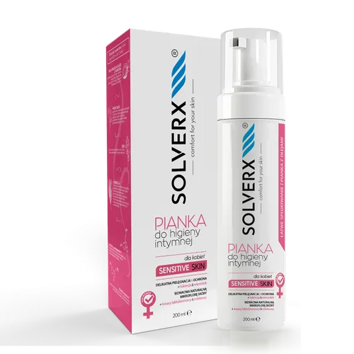 Solverx Sensitive Skin, Pianka do higieny intymnej skóra wrażliwa