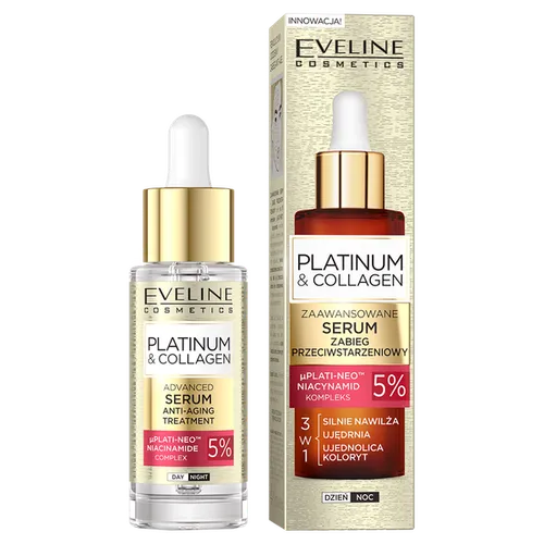 Eveline Cosmetics Platinum & Collagen, Zaawansowane serum zabieg przeciwstarzeniowy