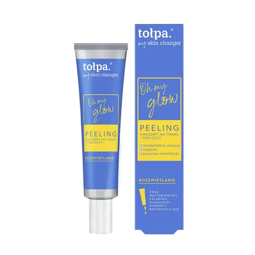 Tołpa My Skin Changer, Oh My Glow, Peeling kwasowy na twarz i pod oczy `Rozświetlanie`