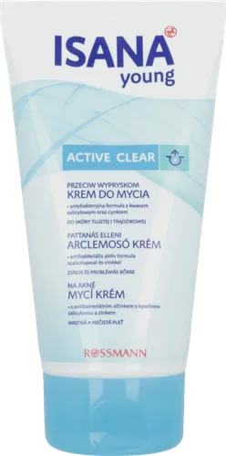 Isana Young, Active Clear Wasch-Creme (Krem do mycia twarzy)