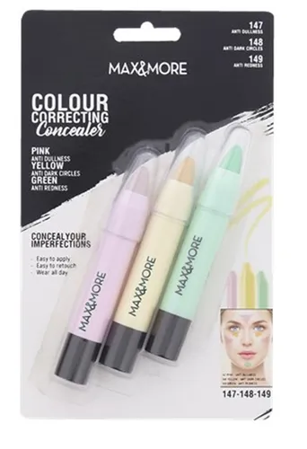 Max & More Colour Correcting Concealer (Sztyfty korygujące)