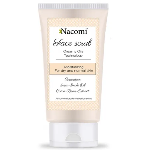 Nacomi Peeling do twarzy nawilżający 'Korund, Olej inca inchi i  Kakaowiec' - 1