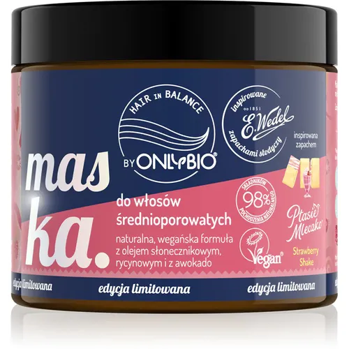 OnlyBio Hair Balance, Maska do włosów średnioporowatych (różne zapachy) - 4