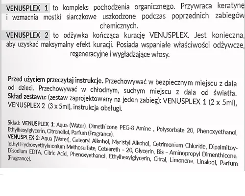 Venusplex Dwufazowa intensywna kuracja regenerująca włosy podczas farbowania - 2