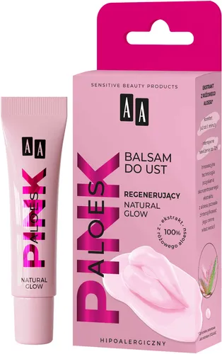 AA Pink Aloes, Regenerujący balsam do ust `Natural Glow`