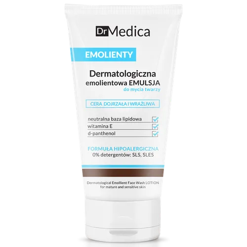 Bielenda Dr Medica Emolienty, Dermatologiczna emolientowa emulsja do mycia twarzy cera dojrzała i wrażliwa