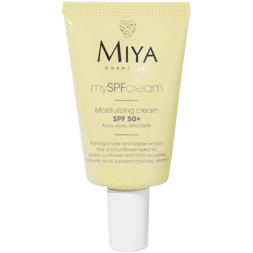 Miya Cosmetics mySPFcream, Moisturizing Cream SPF 50 Face, Eyes, Decollete (Nawilżający krem SPF 50)