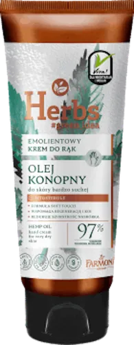 Herbs Green Idea, Emolientowy krem do rąk dla skóry bardzo suchej `Olej konopny`