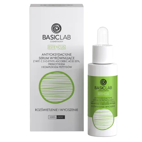 BasicLab Dermocosmetics Antyoksydacyjne serum wyrównujące z wit. C 20% `Rozświetlenie i wyciszenie`