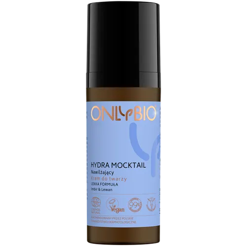 OnlyBio Hydra Mocktail, Nawilżający krem do twarzy lekka formuła `Imbir & lewan`