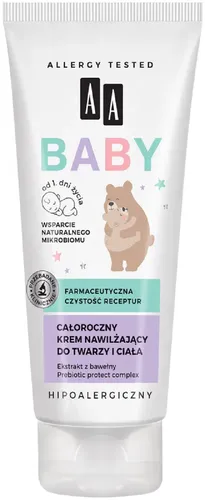 AA Baby, Całoroczny krem nawilżający do twarzy i ciała