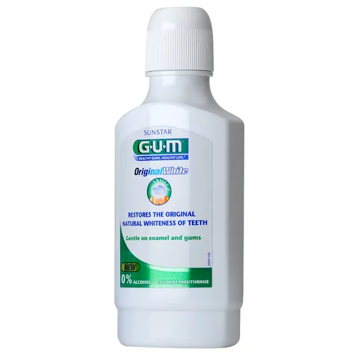 Gum Sunstar Gum Original White, Fluoride Mouthrinse 0% Alcohol (Płyn do płukania jamy ustnej podtrzymujący biel zębów)