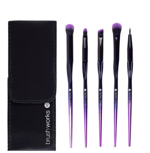 Brushworks HD Precision Eye and Brow Brush Set (Zestaw pędzli do makijażu oczu i brwi)