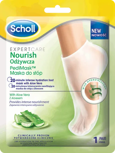 Scholl Expert Care Nourish, Pedimask with Aloe Vera (Odżywcza maska do stóp)