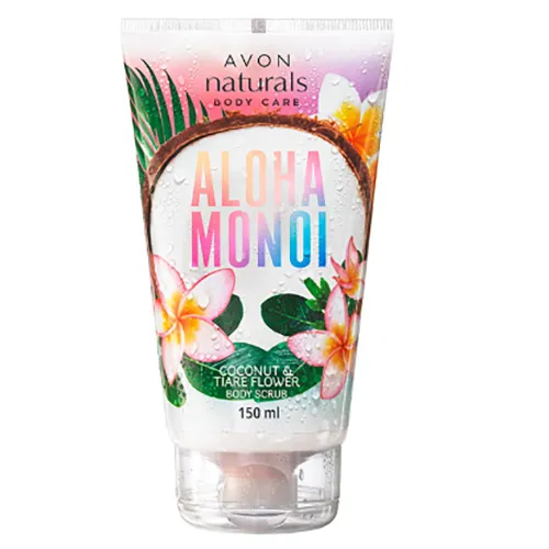Avon Naturals, Aloha Monoi, Coconut & Tiare Flower Body Scrub (Scrub do ciała `Kokos i kwiat Tahiti`)