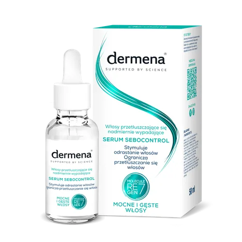 Dermena Sebocontrol, Serum do włosów przetłuszczających się i nadmiernie wypadających - 1