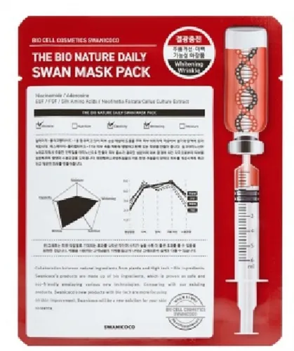 Swanicoco The Bio Nature Daily Swan Mask Pack (Przeciwzmarszczkowa maska w płacie)