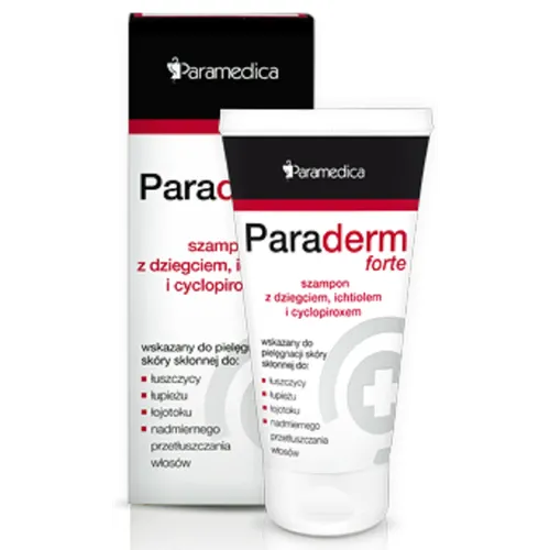 Paramedica Paraderm Forte, Szampon z dziegciem, ichtiolem i cyclopiroxem
