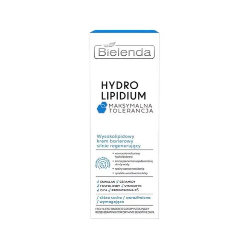 Bielenda Hydro Lipidium Maksymalna Tolerancja, Wysokolipidowy krem barierowy silnie regenerujący