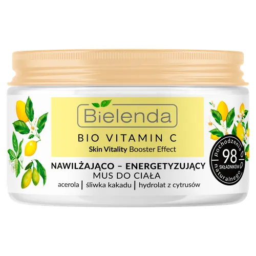 Bielenda Bio Vitamin C, Nawilżająco-energetyzujący mus do ciała