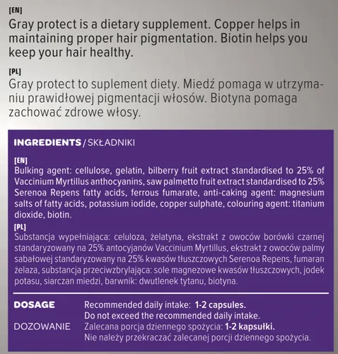 Gray Protect Suplement diety przeciw siwieniu włosów - 2